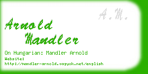 arnold mandler business card